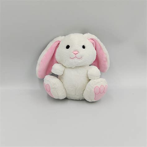 Doudou Lapin Blanc Rose Gipsy