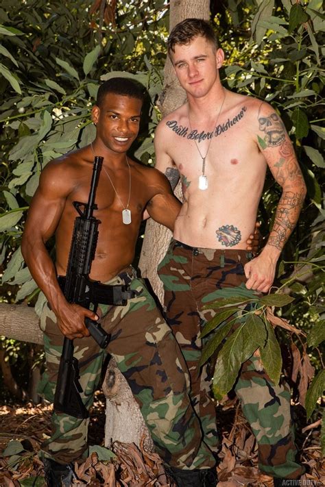 Sexy Muscle Hunk Adrian Harts Big Black Cock Fucks Hot Army Dude Ryan Jordans Bubble Butt