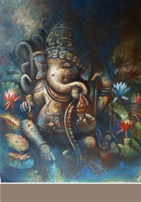 Ganesh 2 ART 836 5413 Artist Debkumar Bhattacharyya Seller Acrylic