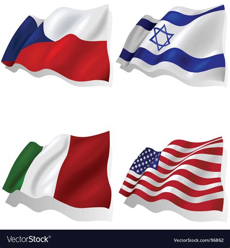 Wavy flags Royalty Free Vector Image - VectorStock