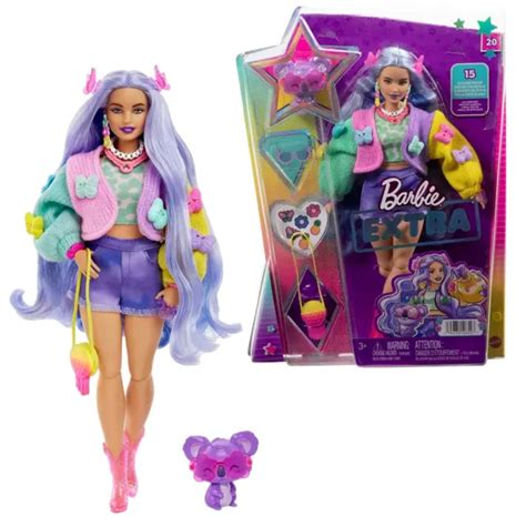 Barbie Extra Poup E Avec Koala V Tements Et Accessoires Cheveux Ondul S