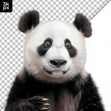 Um Urso Panda Um Rosto Preto E Branco E Olhos Pretos Psd Premium