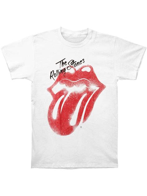 Rolling Stones Mens Spray Tongue T Shirt White