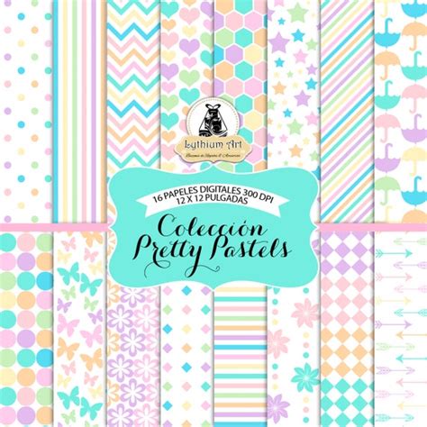 Pastel Digital Paper, Pretty Pastels Paper, Pastel Scrapbook Paper ...