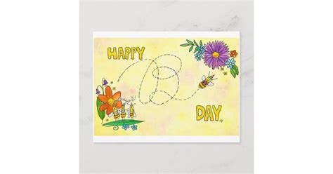 Happy Birthday Bees Postcard By Nicole Janes Zazzle