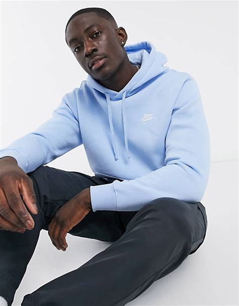 Nike Club Hoodie In Pale Blue Asos