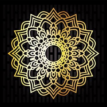 Elengant Gold Mandala Pattern Filigree Mandala Elegant Abstract PNG