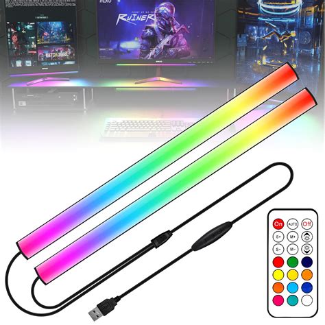 WILLED 2-In-1 Under Monitor Light Bar, Gaming Lights for Gaming Setup ...