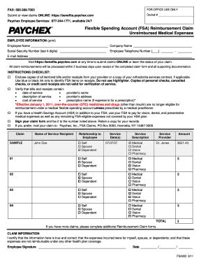 2015 2025 Form PAYCHEX FSA003 Fill Online Printable Fillable Blank