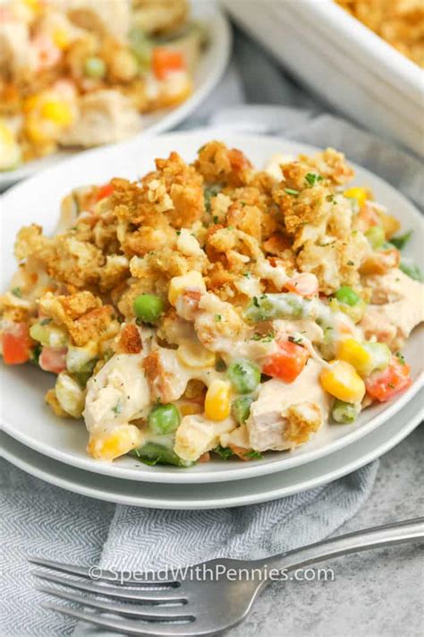 Chicken Stuffing Casserole {30 Minute One-Dish Meal!} - Spend With Pennies