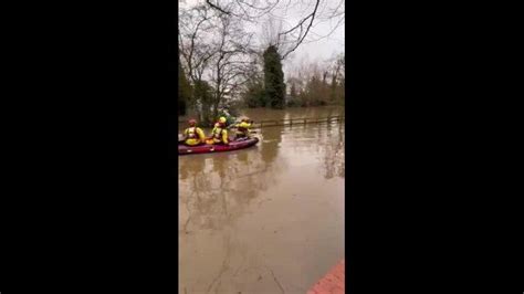 English Rescue Crews Evacuate Residents After Storm Henk Floods