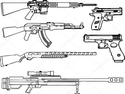 Armas De Fuego Autom Ticas Y Semiautom Ticas Un Juego De Pistolas Y