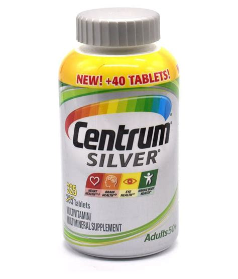 Centrum Silver Silver Adult 325 No S Multivitamins Tablets Buy Centrum