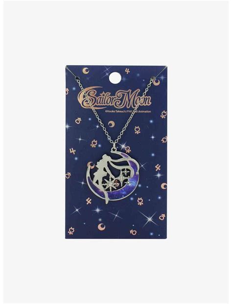 Sailor Moon Galaxy Silhouette Moon Necklace Hot Topic