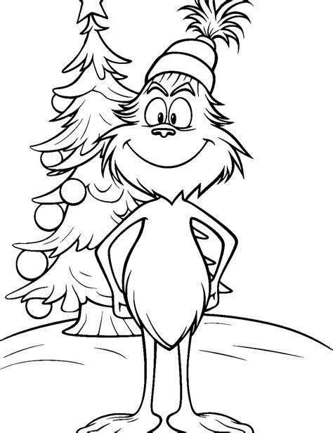 Grinch Coloring Pages Free Printable Sheets Grinch Coloring Pages