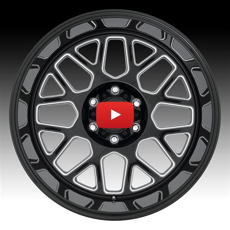 XD Series XD849 Grenade 2 Gloss Black Milled Custom Wheels Rim XD849