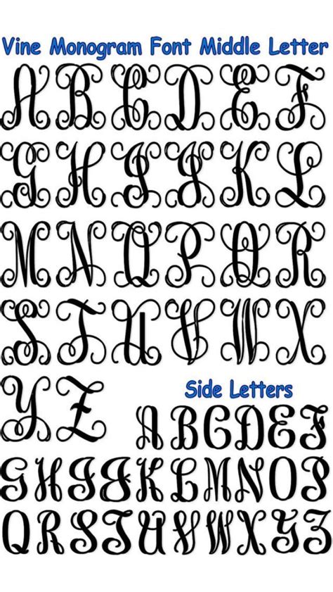 Cricut Vine Monogram Font Free Download | semashow.com