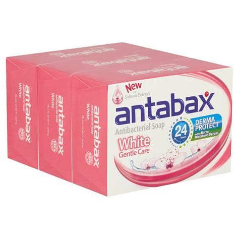 Antabax Antibacterial Soap Sabun Mandi Sabun Buku 肥皂块 3 1 4 X 85g Fresh White Gentle