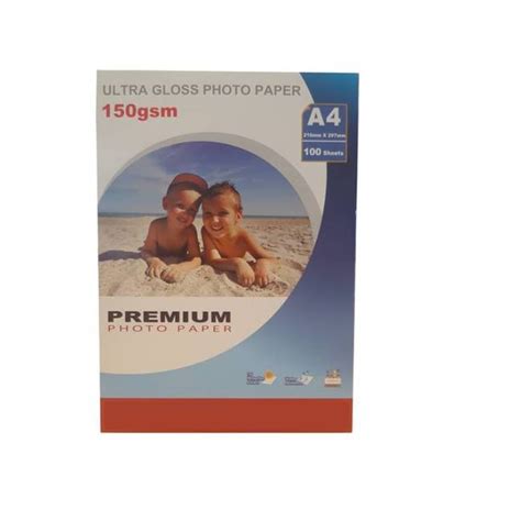 Premium A4 Ultra Gloss Inkjet Photo Paper 150gsm 100