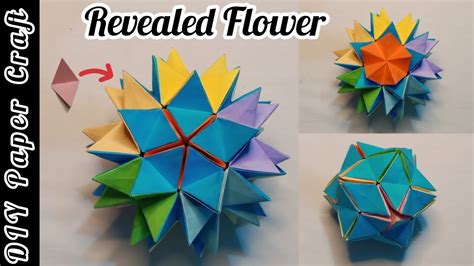 Origami Revealed Flower Popup Start Flower DIY Paper Craft Paper