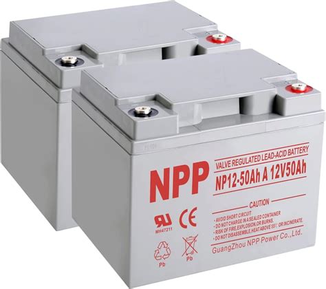 Amazon NPP NP12 50Ah T14 2 Pcs 12V 50Ah 12 Volt Rechargeable