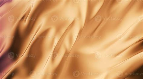 Gold Satin Fabric Texture Background Closeup Of Rippled Golden Silk