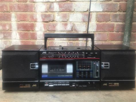 Vintage JVC PC 25 Ghetto Blaster Boom Box Cassette Radio Detachable