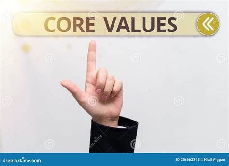 Text Caption Presenting Core Values Business Approach Belief Person Or