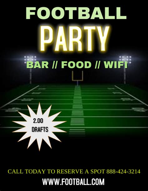 Football Bar Sports Bar Template Postermywall