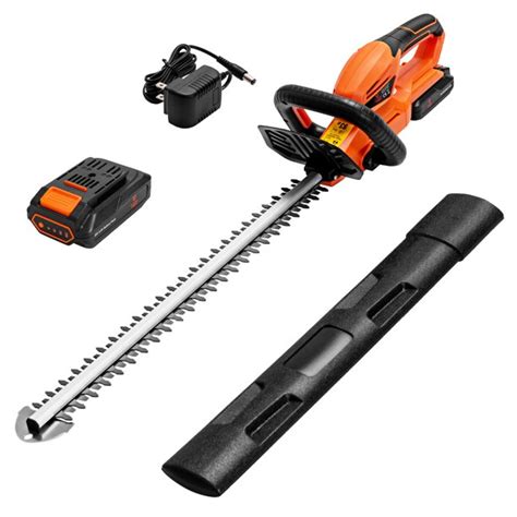 Costway 20v Cordless Hedge Trimmer 24 Inch Dual Action Blade Battery And Charger Included