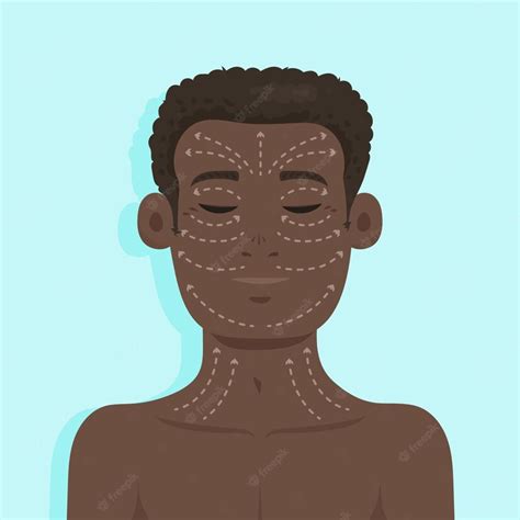 Free Vector Flat Hand Drawn Facial Massage Technique