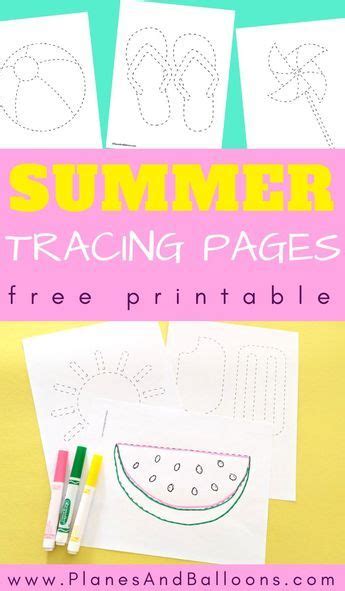 Summer Tracing Worksheets For Preschoolers Artofit