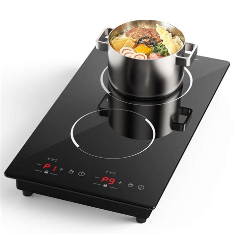 Buy Double Induction Cooktop, 110V Electric Cooktop 2300W Electric Stove Top with 2 Burner ...