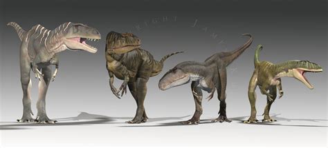 Four Theropods By Paleoguy On Deviantart