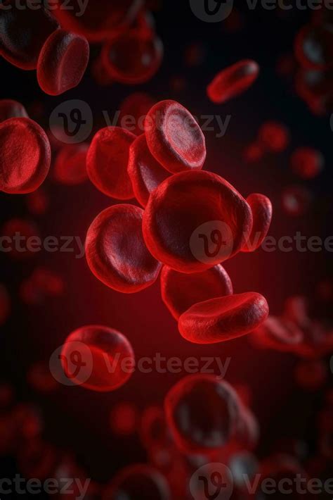 Red blood cells. Circulation of hemoglobin through vessels. Blood ...