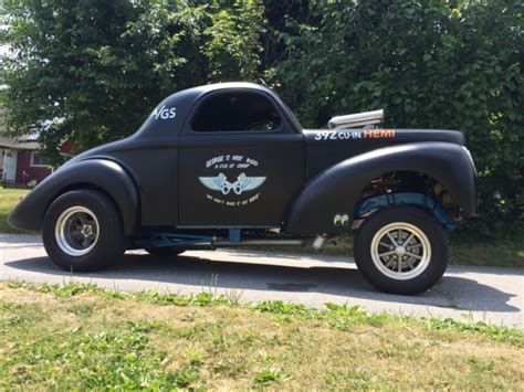 1941 41 Willys Coupe Gasser Blown Hemi Americar Hot Rod Rat Rod Street Rod For Sale