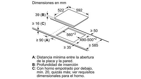 Medidas De Las Placas De Inducci N Vitrocer Micas Y Gas Balay