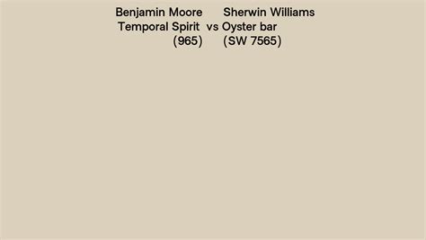 Benjamin Moore Temporal Spirit 965 Vs Sherwin Williams Oyster Bar Sw