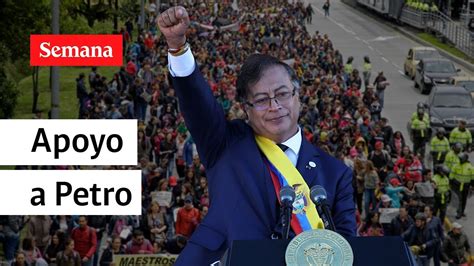 Marcha en apoyo al presidente Petro y los 100 días de gobierno Semana