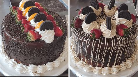 Deliciosos Pasteles De Chocolate Con Frutas Y Galletas Oreo Pastel De