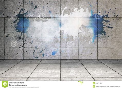 Splash On Wall Revealing Cloud Stock Illustration Illustration Of