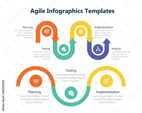 Agile Diagram Infographics Template Agile project management diagram ...