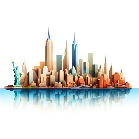 Premium AI Image | Landmarks of lower manhattan New York city ...