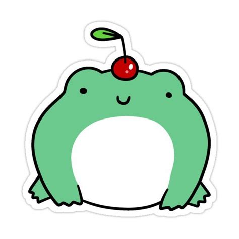 Cherry Frog Sticker For Sale By Saradaboru Cute Doodles Cute