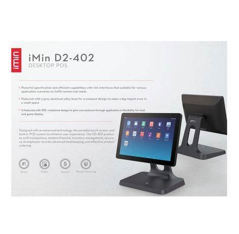 IMIN 10 1 Touchscreen POS Android Terminal D2 402