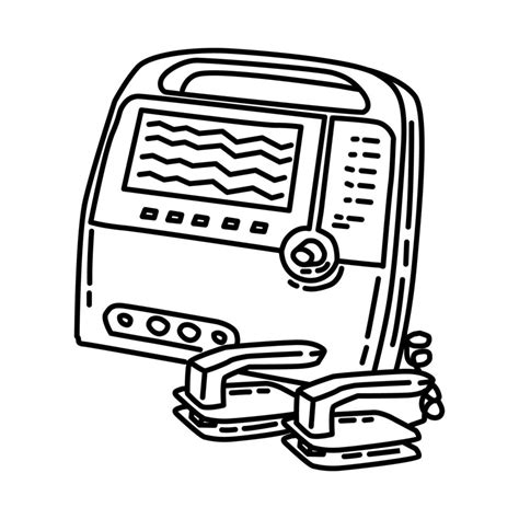 Medical Defibrillator Monitor Icon Doodle Hand Drawn Or Outline Icon Style 5567411 Vector Art