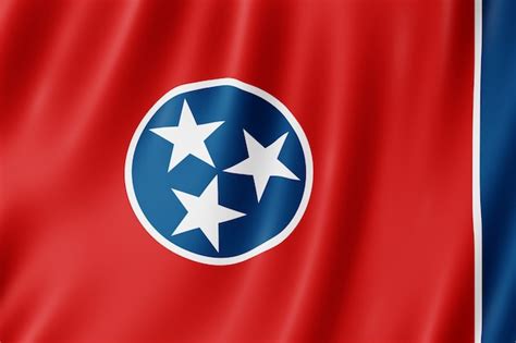 Bandeira De Tennessee Eua Ilustração 3d Da Ondulação Da Bandeira Do