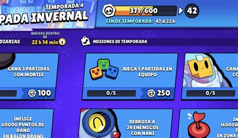 Las Nuevas Misiones De Temporada De Brawl Stars 250 Fichas