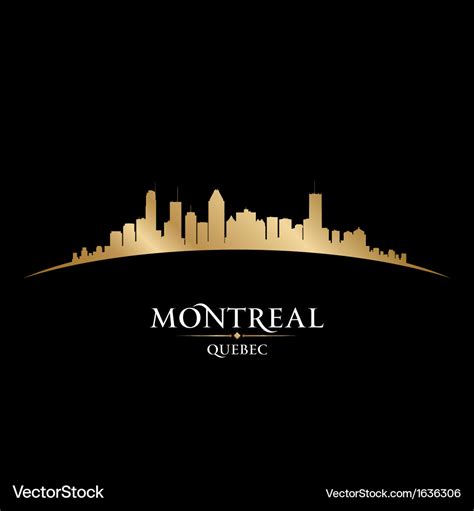 Montreal quebec canada city skyline silhouette Vector Image