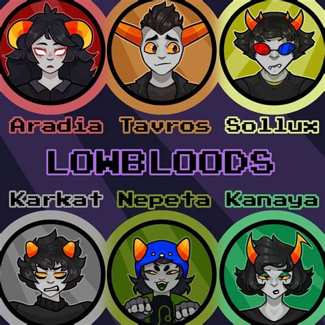 Homestuck Troll Pin Buttons Lowbloods Aradia Tavros Sollux Karkat